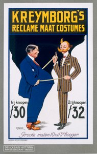 マートの衣装の宣伝、クレンボーのオランダの仕立て屋の宣伝ポスター、1914
